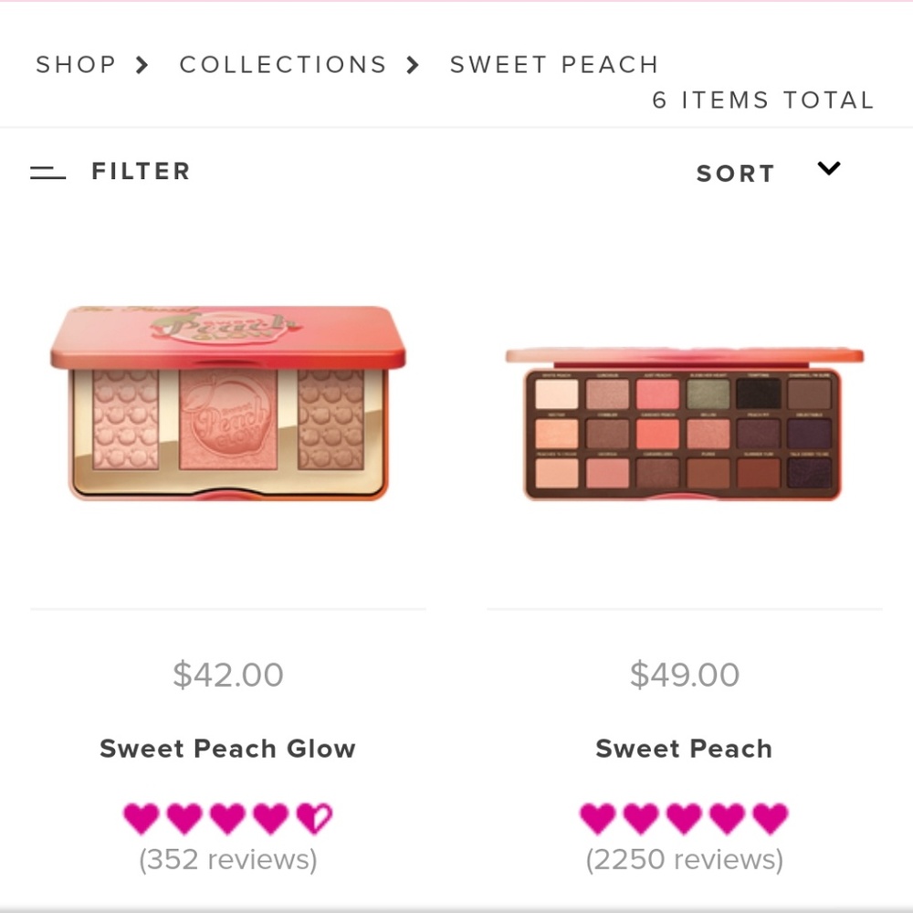 Too Faced Sweet Peach Collection